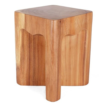 Rutledge & King Wooden End Table - Unique Wooden Side Table - Mid Century Side Table - Saur Wood Decor - Small Accent Table - Mid Century Modern - color: Natural, style: Sheldon