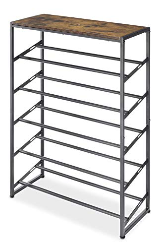 Whitmor Modern Industrial 5-Tier Shoe Rack, Black - color: 5 Tier,black
