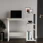 Elegance Writing Desk with Multi-Tier Open Shelves, Study Computer Desk for Home Office, Light Grey - color: Light Grey
