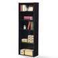 FURINNO Wright 5-Shelf Bookcase, Cinnamon Cherry - color: Cinnamon Cherry, size: 5-Tier, Adjustable