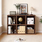 Solid Wood 6-Shelf Bookcase Walnut Bookshelf | Genuine Rubberwood 6-Shelf Bookcase, Walnut Finish, Stackable, 35.4"W x 23.6"H, for Living Room & Office