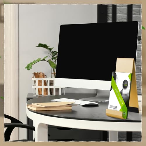 Yaocom 4 Pcs Metal Fancy Brochure Holder Display Flyer Brochure Holder Stand Table Vertical Countertop Literature Organizer for Booklets Pamphlet Magazine Menu Journals(Gold) - color: Gold