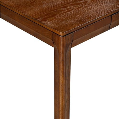 NTC Flow Modern Wooden Rectangle Desk Table with Hidden Drawer – Waterproof & Heat Resistant, Dark Walnut - color: Dark Walnut, size: 47 Inch, style: Desk