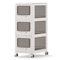 Giantex 3-Tier Rolling Storage Cart, Utility Cart with 3 Drawers & Lockable Wheels for School Art Craft Supplies, Plastic Organizer and Storage for Kitchen and Home Office - size: 3-Tier