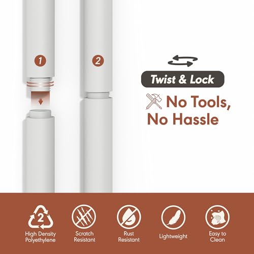 Furinno Turn-N-Tube Narrow Night Stand, 3-Tier Rectangular Nightstand with Storage Shelf, Slim Toolless Bedside Table, End Table, Side Table, for Bedroom, Closet, Dorm, White - color: White/White