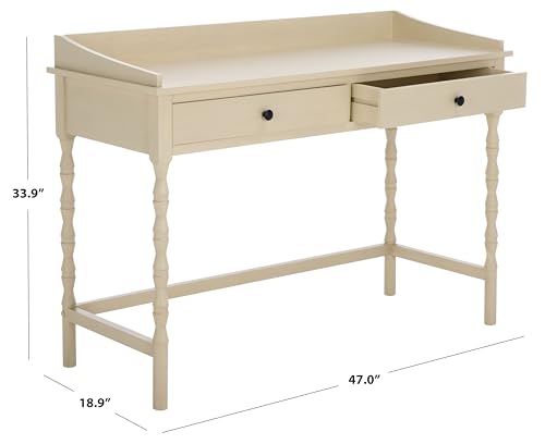 SAFAVIEH Home Collection Astaroth Sand 2-Drawer Computer Table Office Writing Desk - color: Sand