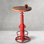 Topower Industrial Bar Table 38.58-48.43" Adjustable Pub Table Kitchen Dining Coffee Bistro Table Antique Red - color: Antique Red