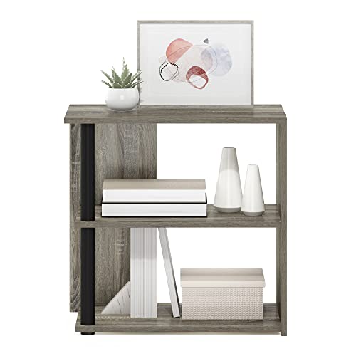 Furinno Romain Side Table, 2-Tier End Table with Open Shelf, Night Stand, Bedside Table, for Living Room, Bedroom, French Oak - color: French Oak, size: 1-Pack, Plastic/Wooden Frame