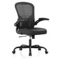 Office Chair, Ergonomic Desk Chairs 330LBS Capacity High Back Mesh Computer Chair with Flip-up Armrests, Comfy Work Chair with Adjustable Lumbar Support, Rolling Chair - color: Black