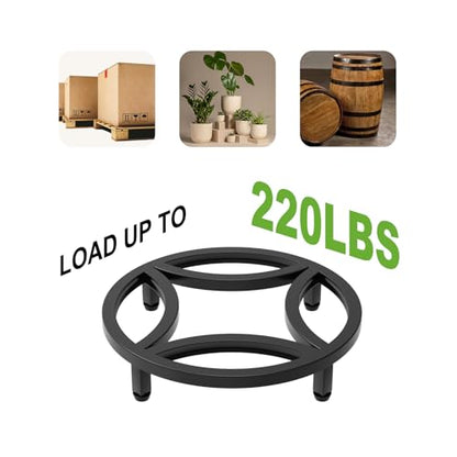 Zhongma 2 Pack 11.8" Fully Assembled Sturdy Potted Plant Stand Flower Pot Holder Heavy Duty Construction, Low Plant Stand for Home Indoor and Outdoor, Sturdy plant riser and saucer without Installation Required - size: 2 Pack 11.8" Metal Plant Stand