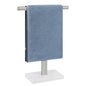 Hand Towel Holder, T-Shape Hand Towel Stand for Bathroom, Hand Towel Rack Bar Standing for Vanity Kitchen Countertop, 304 Stainless Steel (Marble Base, Brushed) - color: Brushed