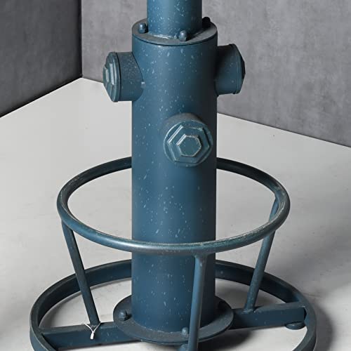 Topower Industrial Bar Table 38.58-48.43" Adjustable Pub Table Kitchen Dining Coffee Bistro Table Antique Blue - color: Antique Blue