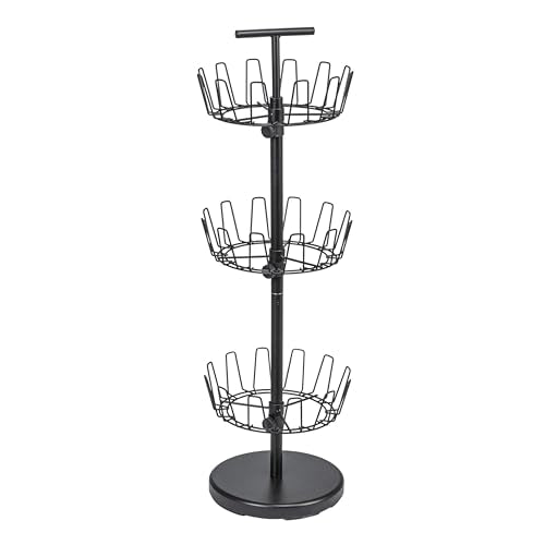 Household Essentials 3-Tier Shoe Storage Tree, Matte Black - color: Matte Black