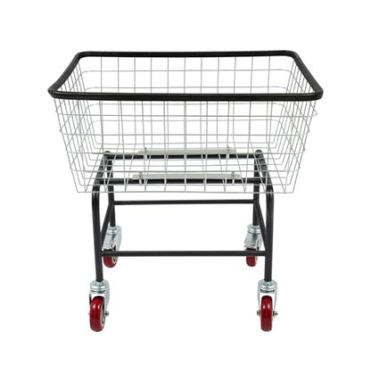 Laundry Cart, Heavy Duty Steel Wire Laundry Cart with Wheels, Commercial Rolling Laundry Basket for Homes, Hotels, Bathrooms, 26.77 * 21.5 * 26in