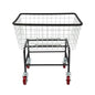 Laundry Cart, Heavy Duty Steel Wire Laundry Cart with Wheels, Commercial Rolling Laundry Basket for Homes, Hotels, Bathrooms, 26.77 * 21.5 * 26in