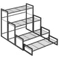 VyGrow Plant Stand, 4 Tier Widened Stackable Tiered Plant Stand, Upgraded Scalable Heavy Duty Tall Plant Shelf for Indoor Outdoor, Garden, Display Shelves, Flower Pot Holder, Black - color: Black 9.84"W