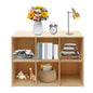 Wooden 6 Cube Shelf Bookcase, Floorstanding Bookshelf with Open Compartments & Back Panel 35.43x11.81x23.62 Inch, Solid Wood Cube Storage Organizer for Living Room, Bedroom, Home Office - size: 6 Cube