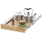 Sikarou Pull Out Cabinet Organizer 11"W x 21"D Wood and Wire Storage Shelf - size: 1-TIE 11*21 WM