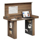55" Convertible Computer Desk, 2-in-1 Flip-Top Desk & Dining Table with Hidden Storage, Built-in Power Strip, Pegboard, Soft-Close Gas Spring, Space-Saving for Small Apartment, Black Walnut - color: Black Walnut
