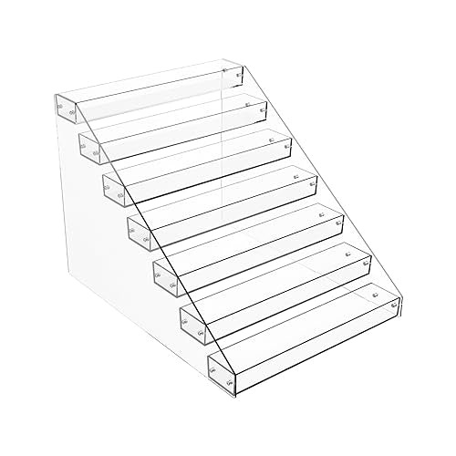 Tiered Spice Rack Acrylic, 7 Tier Clear Spice Rack Organizer for Cabinet, Vertical Spice Rack Shelf Durable Kitchen Seasoning Organizer for Countertop, Cabinet, Pantry, Kitchen Storage (7 Tier) - color: 7 Tier