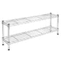 SI 8" d x 42" w Chrome Wire Shelving with 2 Tier Shelves, 800lbs Capacity Each, Modern, Contemporary, Industrial Style - size: 8" d x 42" w x 14" h
