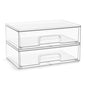 Sorbus Acrylic Storage Containers - 2 Pack, Stackable Storage Bins Set for Bathroom Organization - Clear Acrylic Drawer Organizers - Makeup Case Pull-Out Drawers (12.1’’ Wide) - size: 2 Pack, 12.1’’ Wide
