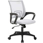 BestOffice Ergonomic Office Chair | Mid-Back Swivel Desk Chair | White | with Lumbar Support, Adjustable Height & Breathable Backrest | Sponge Seat & Rolling Wheels | for Home, Office | Pack of 1 - color: White, style: pack of 1