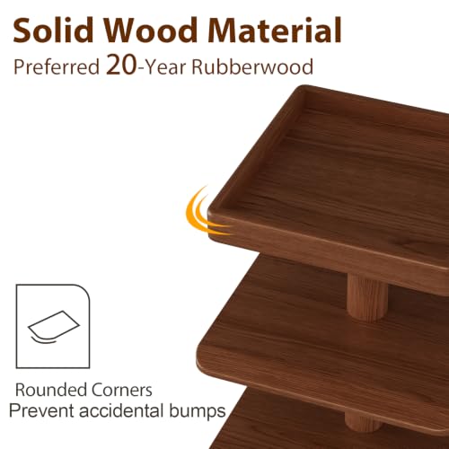 4-Tier Vertical Shoe Rack, Narrow Shoe Tower for Small Space - color: Walnut, size: 11.4"D x 10.8"W x 28.8"H