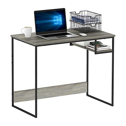 Furinno Moretti Lifestyle Study Desk, 35 Inches, French Oak Grey - color: French Oak Grey, size: 35 inches