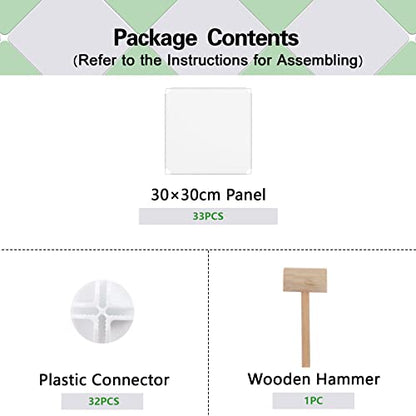 C&AHOME Cube Storage Organizer, 9-Cube Bookcase, Closet Cabinet Milky | DIY Stackable Bookshelf, Plastic Modular Shelving Units Ideal for Home, Office, Kids Room, 36.6" L x 12.4" W x 48.4" H - color: Milky