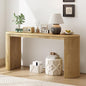 59.2-Inch Console Table for Entryway, Modern Hallway Table with Unique Vertical Stripe Design, for Living Room and Study (Natural-01) - color: Natural-01