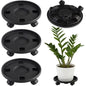 Rolling Plant Stand with Wheels 3 Pack 12 Inch Plant Caddy with Wheels Heavy Duty Plant Dolly Roller Base with Wheels Round Flower Pot Rack Holder Planter Trolley Tray, Black - color: Black, size: 12 inch