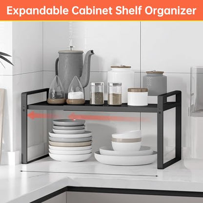 Adjustable Cabinet Shelves 9", Expandable 14~25" Metal Shelving for Pantry & Kitchen Organization (1Pcak) - color: 9" Wide ( 1 Pack)