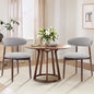 COLAMY Wooden Dining Chairs Set of 2, Modern Fabric Upholstered Dining Room Chair, Farmhouse Kitchen Chairs with Foot Pegs, Light Grey - color: Lightgrey, size: Set of 2