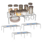 4Pack Expandable Storage Shelf, 13.5"~23" L x 9.4" W x 5.5" H, Black | Adjustable Rustproof Metal Wire Spice Rack, Space Saver Kitchen Storage Shelves for Pan, Pot, Countertop, Drawer, Fridge - size: 4Pack-Black-13.5-23 x 10 inch