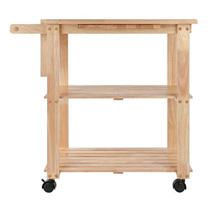 Winsome Mario Kitchen Cart | Rolling Utility & Serving Cart with Wheels for Snacks, Drinks, Kitchen Essentials, Storage & Organization for Home, Apartment