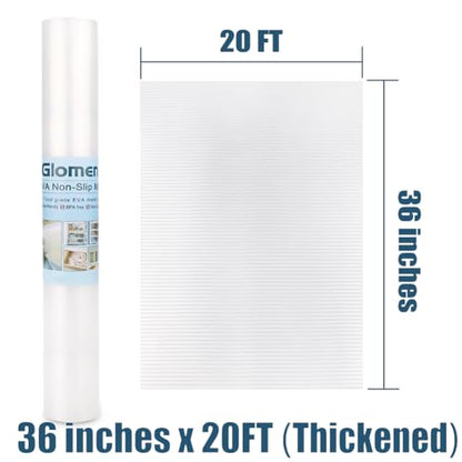 Shelf Liner, Non-Slip Cabinet Liner, Washable Oil-Proof for Kitchen Cabinet, Shelves, Refrigerator, Storage, Desks, 36 Inches x 20 FT, Non Adhesive Drawers Liner… (36 Inches x 20 FT, Thickened) - size: 36"W x 240"L