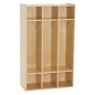 ECR4Kids Streamline 3-Section Coat Locker with Cubby Storage, Classroom Furniture, Natural - color: Natural