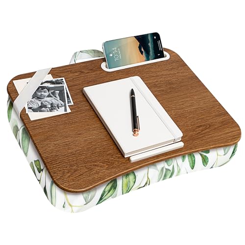 LAPGEAR Designer Lap Desk – Watercolor Leaves, Fits 15.6” Laptops - color: Watercolor Leaves, size: Single Lap Desk