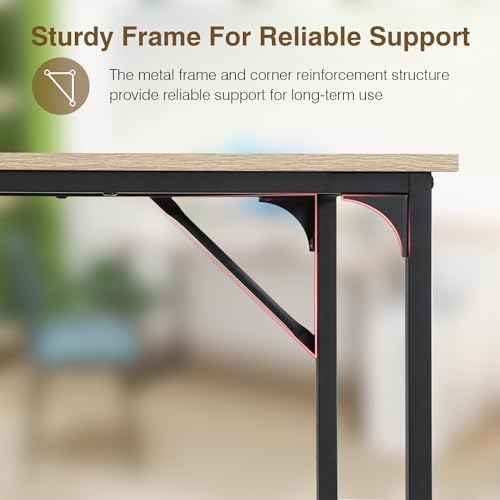 FDW 39 inches Computer Desk, Modern Simple Style Desk for Home Office, Study Student Writing Desk,Nature - color: Nature, size: 40 Inches