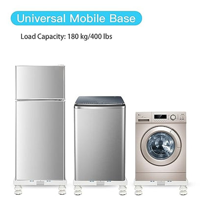 Nefish Mini Fridge Stand Adjustable Refrigerator Stand with 4 Strong Feet Universal Appliance Stand Base Heavy Duty Washer and Dryer Stand Laundry Pedestal Multi-Functional Base (White) - style: White-4 Feet
