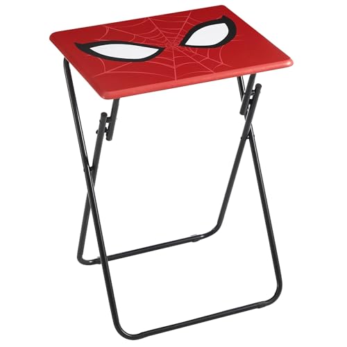 Marvel Spiderman Folding Tray Table,Portable Snack & Laptop Table, Compact Space-Saving Design for Kids & Teens, Lightweight Indoor Table for Bedroom, Dorm, or Playroom - color: Spiderman