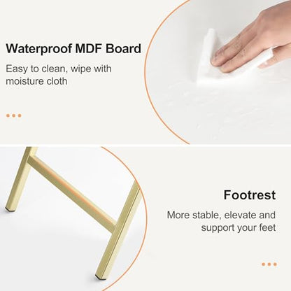 Acovy TV Tray Table Set of 2, TV Dinner Tray, Folding Table, Foldable TV-Trays, Side Table for Bed, Couch, Portable and Small Easy to Move, - color: Gold