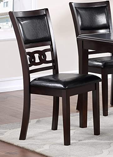 New Classic Furniture Gia Dining Chairs, Set of 2, Ebony - color: Ebony, size: Set of 2, style: Dining Chair