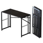 Lutown-Teen Folding Desk 40 inch Writing Gaming Computer Camping Desk, No Assembly Required Home Office Table, Black - color: Black, size: 40 Inch