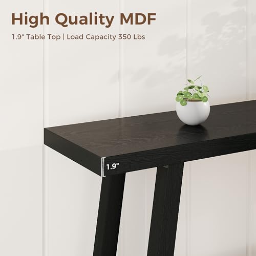 GarveeHome 70.87" Extra Long Console Table, Narrow Sofa Table Behind Couch, Black Entryway Table for Hallway Living Room Foyer, Farmhouse Accent Skinny Table, Black, 70.87" L x 14.02" W - color: Black, size: 70.87"L x 14.02"W x 31.5"H
