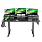 Claiks Standing Desk with Drawers, Adjustable Stand Up Electric Standing Desk Adjustable Height with Storage Shelf and Splice Board, 63 Inch, Black - color: Black, size: 63×23.6