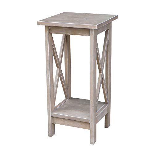 International Concepts 24" X-Sided Plant stand, Gray - color: Gray, size: 12 inch W x 12 inch D x 24 inch H