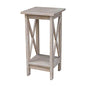 International Concepts 24" X-Sided Plant stand, Gray - color: Gray, size: 12 inch W x 12 inch D x 24 inch H