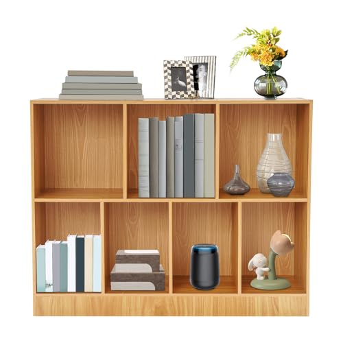 2 Tier Cube Shelf Storage Organizer Shelf,Open Wooden Bookcase with Base, Display Rack Freestanding Horizontal Bookshelves for Bedroom, Living Room, Home Office (39.3 * 9.44 * 31.5 in)